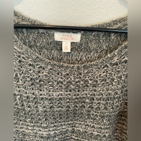 Sun & Shadow Green Mixed Stitch Women’s Small Green Crew Neck Pull Over Sweater - Picture 2 of 10